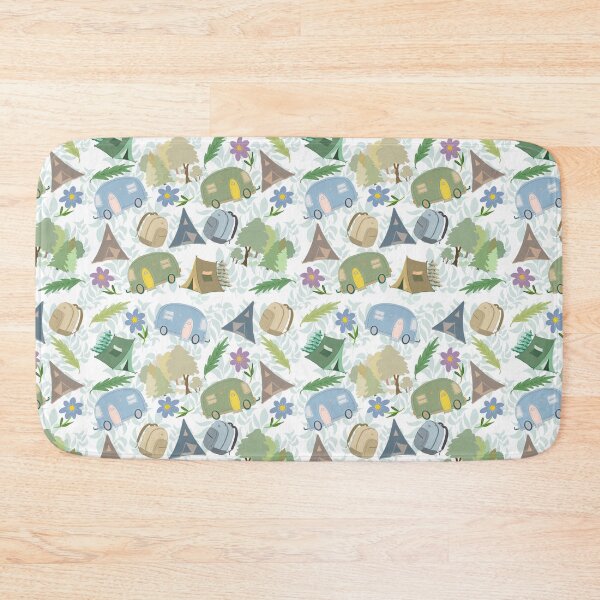 Item preview, Set Up Camp Camping Print Outdoors Tents Campers Nature designed and sold by Mossy Shed Prints.