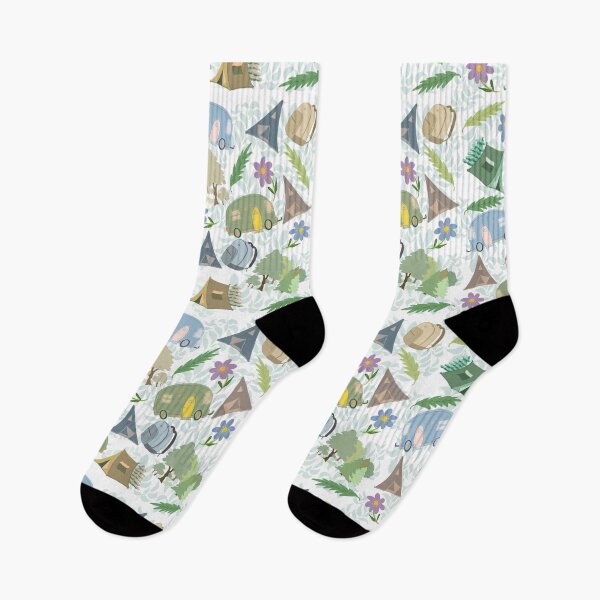 Item preview, Set Up Camp Camping Print Outdoors Tents Campers Nature designed and sold by Mossy Shed Prints.