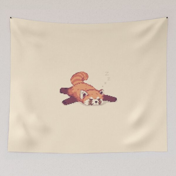 Item preview, Sleeping Red Panda Pixel Art designed and sold by keepo.