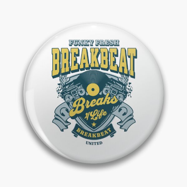 Item preview, BREAKBEAT  - Funky Fresh 4 Life (yellow/slate blue)  designed and sold by Discothreadz.