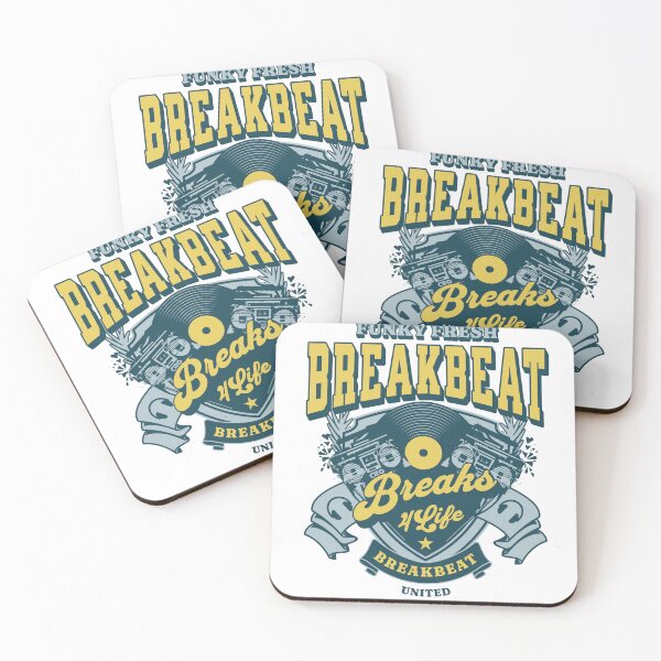 Item preview, BREAKBEAT  - Funky Fresh 4 Life (yellow/slate blue)  designed and sold by Discothreadz.