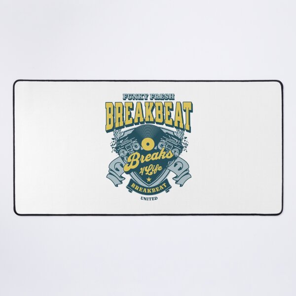 Item preview, BREAKBEAT  - Funky Fresh 4 Life (yellow/slate blue)  designed and sold by Discothreadz.