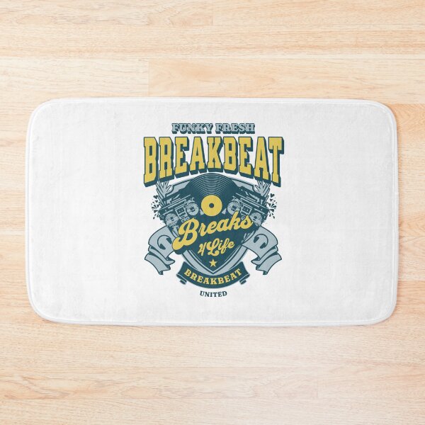 Item preview, BREAKBEAT  - Funky Fresh 4 Life (yellow/slate blue)  designed and sold by Discothreadz.