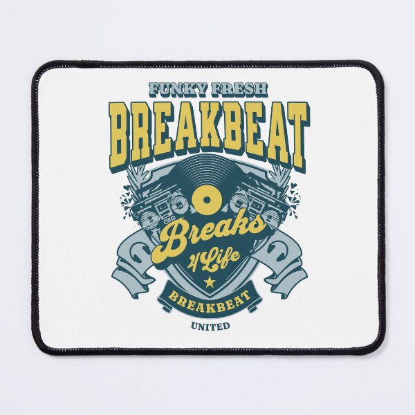 Item preview, BREAKBEAT  - Funky Fresh 4 Life (yellow/slate blue)  designed and sold by Discothreadz.