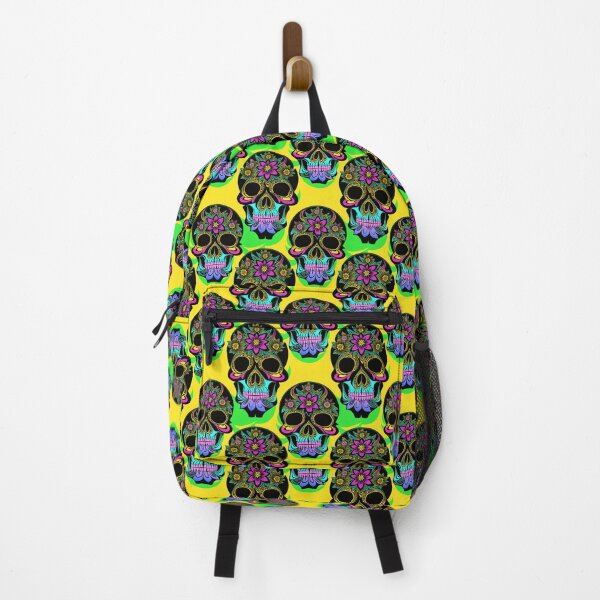 Item preview, DMT Trippy Skulls and Flowers Pattern - Yellow Background designed and sold by Aaron2610.