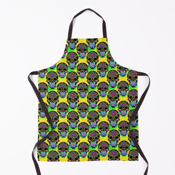 Item preview, DMT Trippy Skulls and Flowers Pattern - Yellow Background designed and sold by Aaron2610.