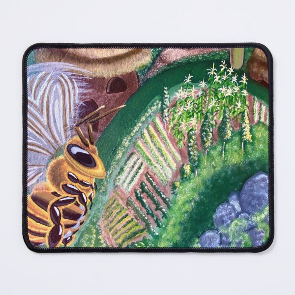 Item preview, Bee Flies Over Jungle River - Mural Art designed and sold by Jillianamatt.