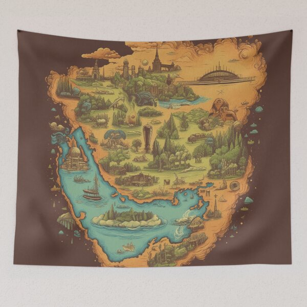 Item preview, Vintage Map designed and sold by GoodOldVintage.