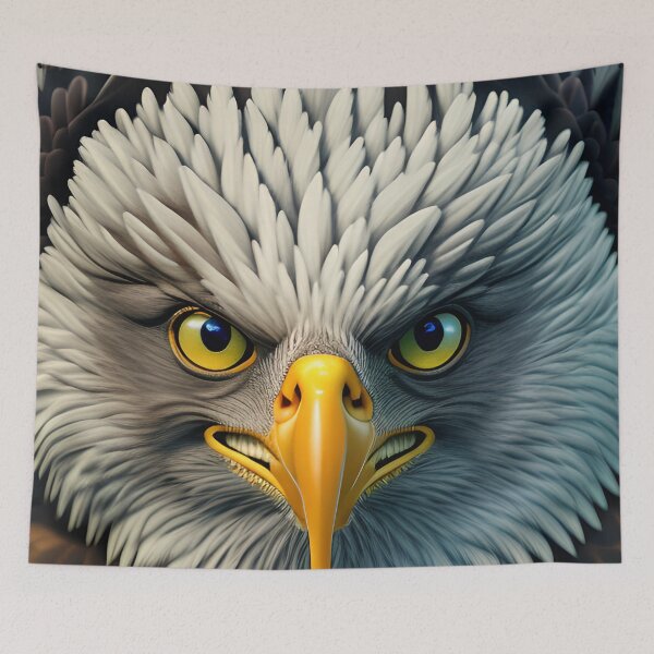 Item preview, Superhero Bald Eagle - Majestic Power designed and sold by ZenEverAI.