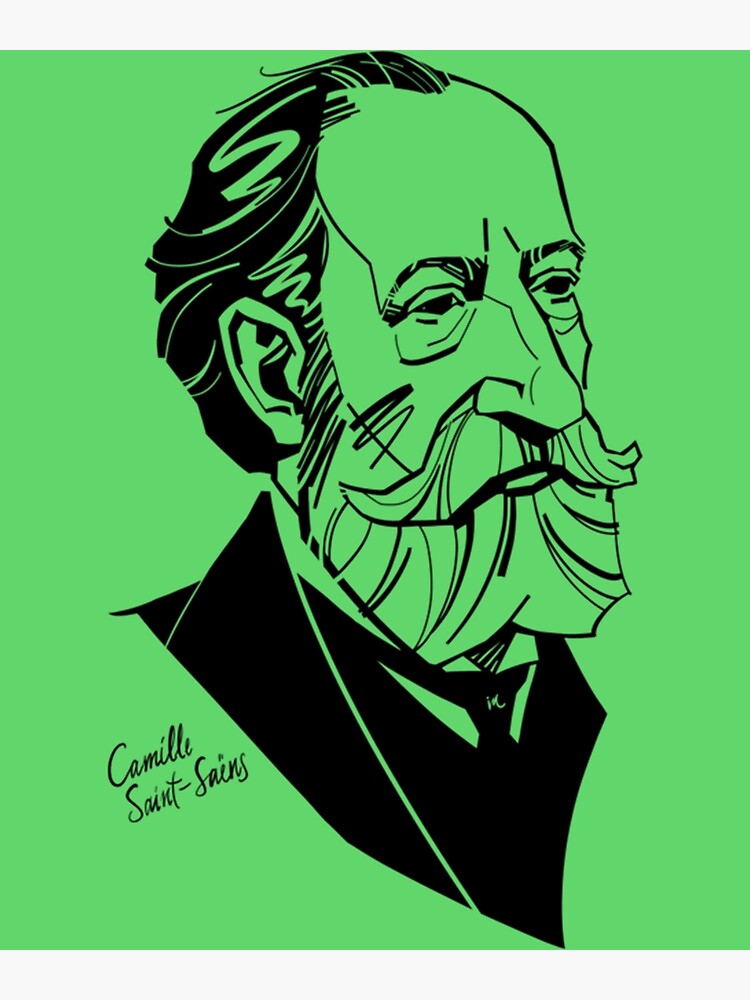 Camille Saint-Saëns - composer Poster for Sale by fortissimotees