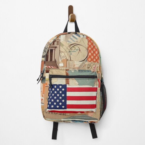 Item preview, America Retro Vintage Patchwork of Americana Pattern Collage designed and sold by BrandonArtWorld.