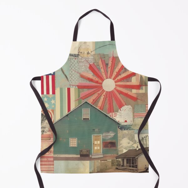 Item preview, America Retro Vintage Patchwork of Americana Pattern Collage designed and sold by BrandonArtWorld.