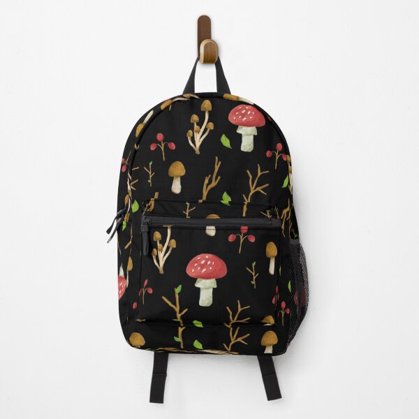 Item preview, small wild mushrooms, Illustration with beautiful mushrooms and dry twigs designed and sold by Malogue.