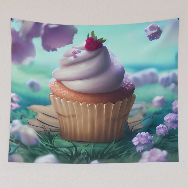 Item preview, Vanilla Cupcake & Blossoms - Sweet Delights designed and sold by ZenEverAI.