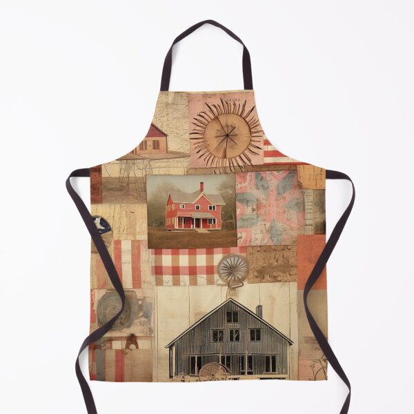 Item preview, America Retro Vintage Patchwork of Americana Pattern Collage designed and sold by BrandonArtWorld.