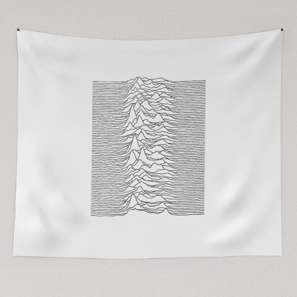 Item preview, white wave unknown pleasures designed and sold by SamMedhurst.