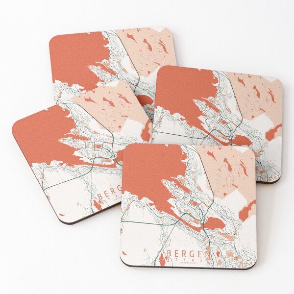 Item preview, Bergen City Map of Vestland, Norway - Bohemian designed and sold by deMAP.