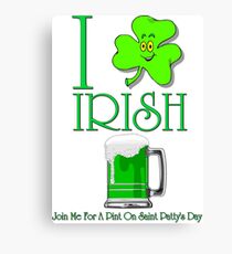 I Love Irish Beer Canvas Print