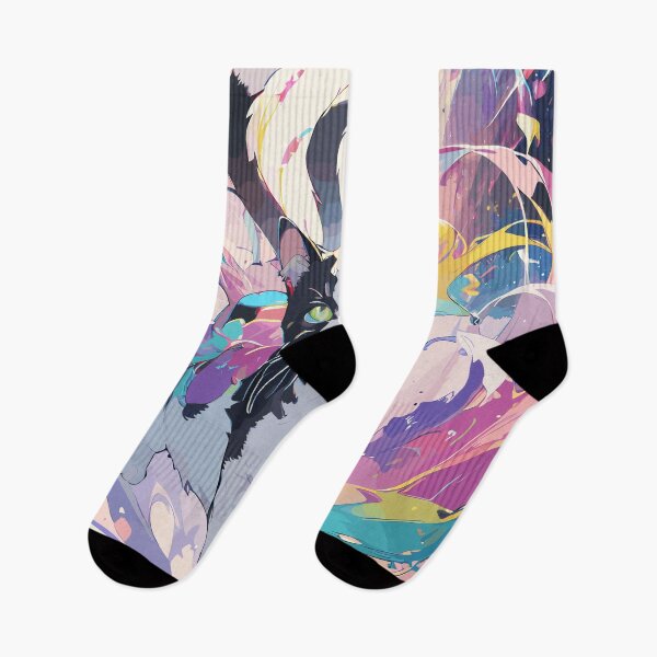 Item preview, Vibrant Whiskers: A Colorful Cat designed and sold by lifeistemporary.