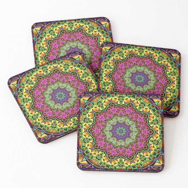 Item preview, Colourful kaleidoscope mandala designed and sold by pinkal.