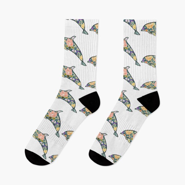 Item preview, Floral Embellished Dolphin designed and sold by CarrieBrose.