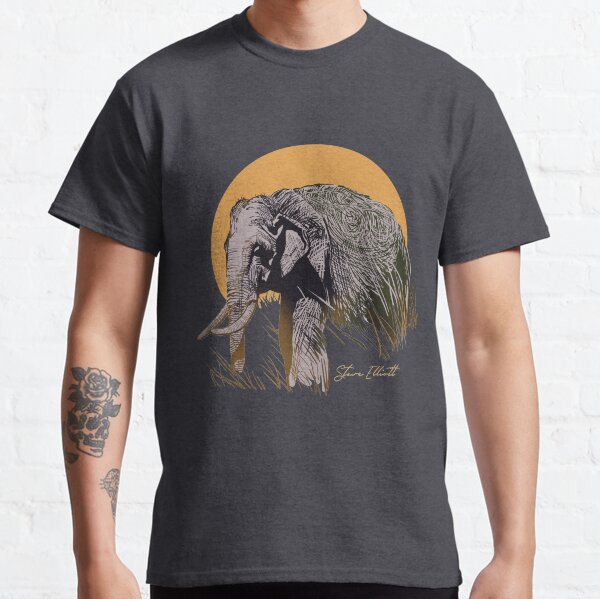 Elephant at Sunset Classic T-Shirt