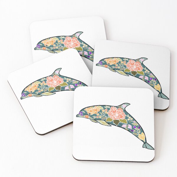 Item preview, Floral Embellished Dolphin designed and sold by CarrieBrose.