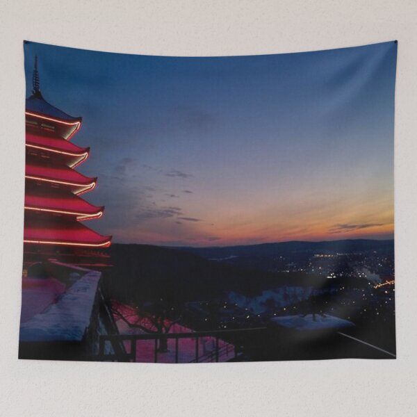 Item preview, Poster Mountaintop Pagoda Print designed and sold by tiara-Sathori.