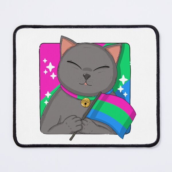 Item preview, British Shorthair Cat Holding Polysexuality Pride Flag designed and sold by Luan Huynh.