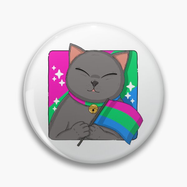 Item preview, British Shorthair Cat Holding Polysexuality Pride Flag designed and sold by Luan Huynh.