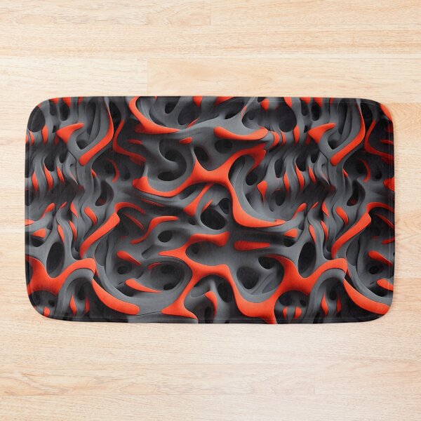 Item preview, abstract wavy elements in gray and orange color - Different pattern size? Email me -  designed and sold by Picture-Art.