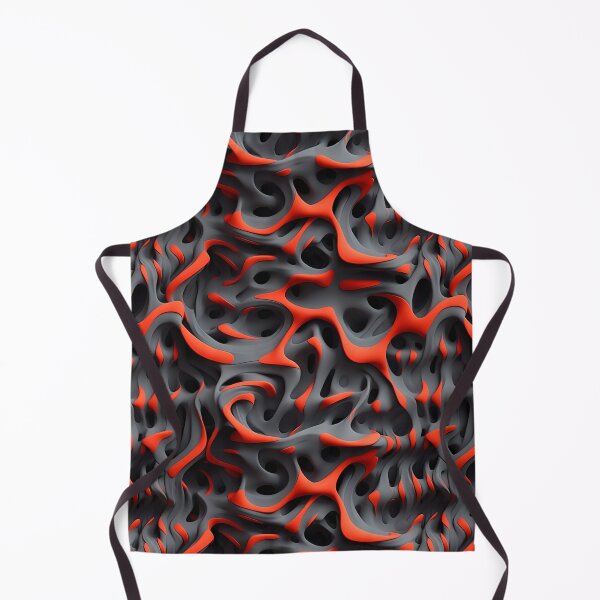 Item preview, abstract wavy elements in gray and orange color - Different pattern size? Email me - designed and sold by Picture-Art.