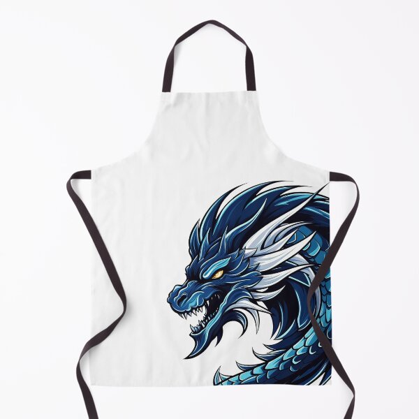 Item preview, Wicked Cool Blue Dragon Head Logo with Glowing Eyes designed and sold by ETconnections.