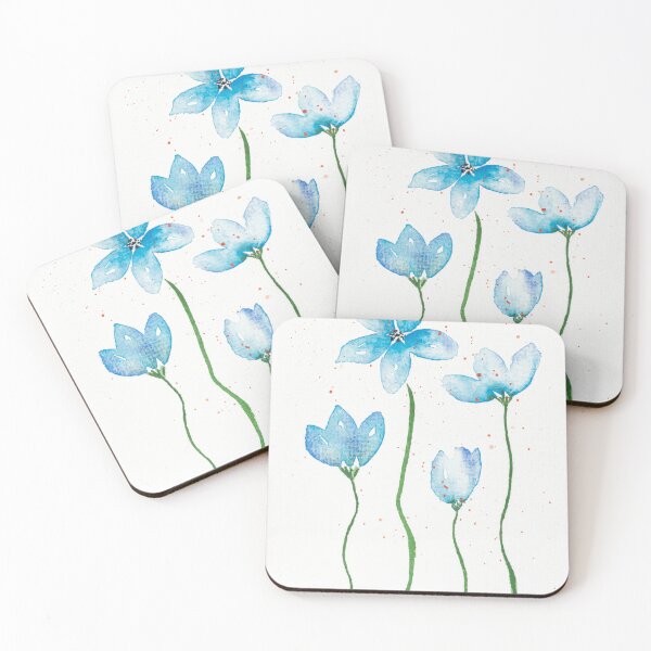 Item preview, Blue flowers designed and sold by ZuzanasArt.