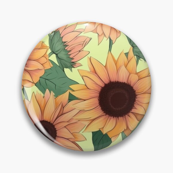 Aperçu de l'œuvre AI Generated Sunflower Pattern #8 | Yellow Background Floral Flowers créée et vendue par FantasySoul.