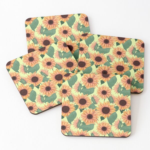 Artikelvorschau, AI Generated Sunflower Pattern #8 | Yellow Background Floral Flowers entworfen und verkauft von FantasySoul.