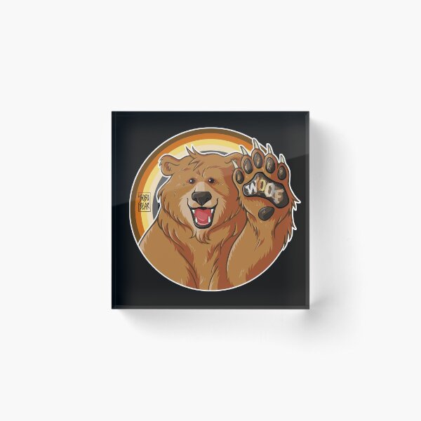 BOBO LIKES TO WOOF - BEAR PRIDE Acrylic Block