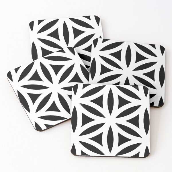 Item preview, ❁ FLOWER OF LIFE b&w designed and sold by aipinupdoll.