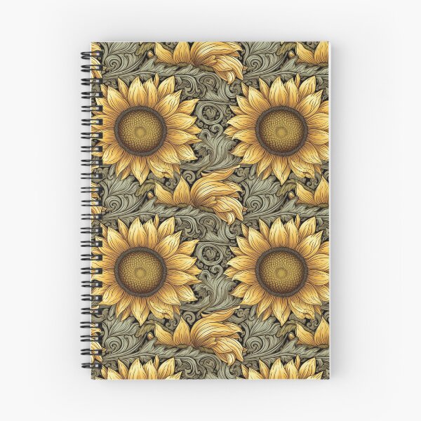 Artikelvorschau, AI Generated Sunflower Pattern #12 | Art Nouveau Style Floral Flowers entworfen und verkauft von FantasySoul.