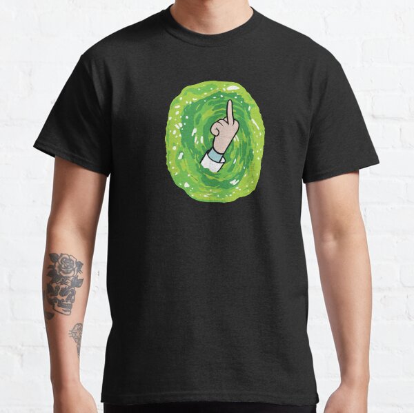 rick and morty middle finger shirt