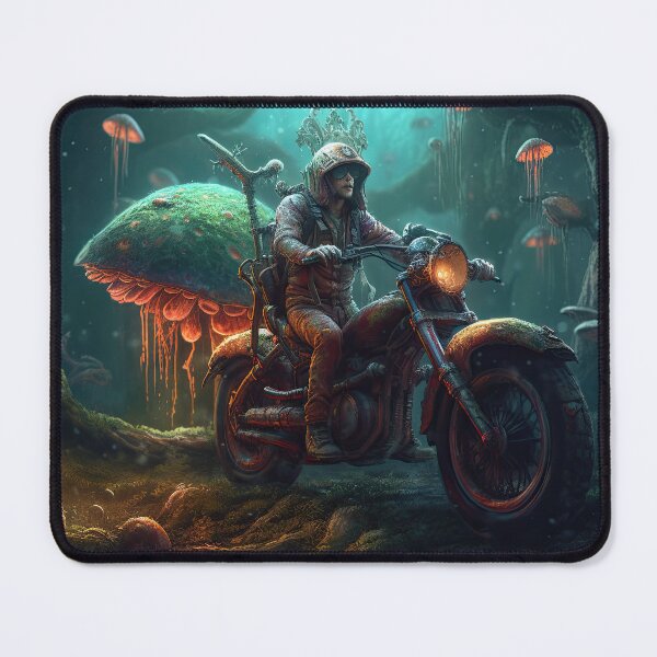 Item preview, Mushroom Man Biker Leaving His Home designed and sold by Diego Re.