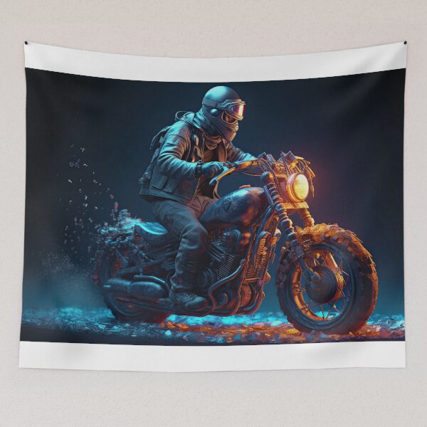 Item preview, Bad Ass Biker Driving A Evaporating Bike designed and sold by Diego Re.