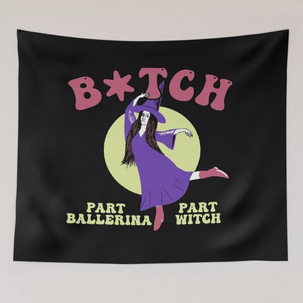 Item preview, Part Ballerina, Part Witch = Likable B*tch (Funny Portmanteau) designed and sold by mindful iris.