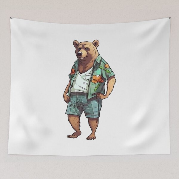Item preview, Bear in summer outfit designed and sold by hamishby.