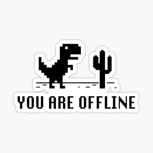 Chrome Dino | The Dinosaur Game | T-Rex Game | No Internet | Sticker