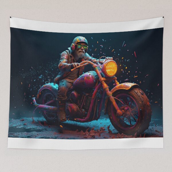 Item preview, Bad Ass Bike Sprinkled With Multicolor Paint designed and sold by Diego Re.