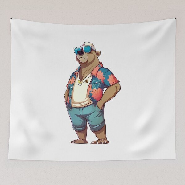Item preview, Bear in summer outfit designed and sold by hamishby.