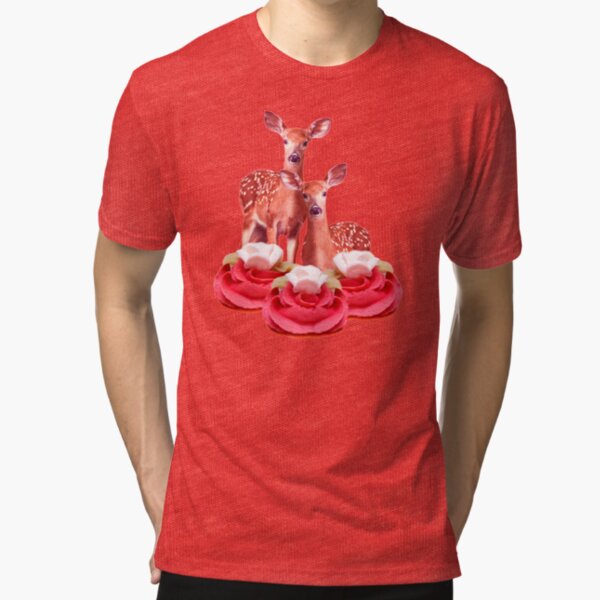 Pink Sugar Bambi by Alice Monber Tri-blend T-Shirt