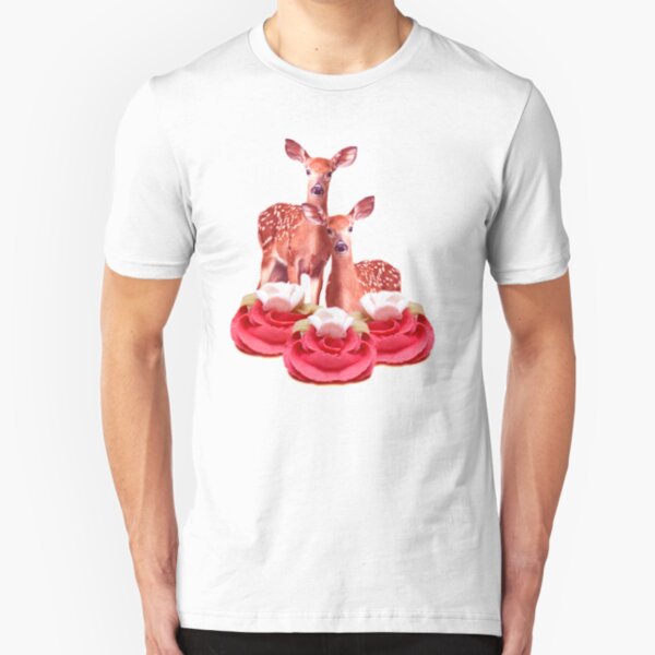 Pink Sugar Bambi by Alice Monber Slim Fit T-Shirt