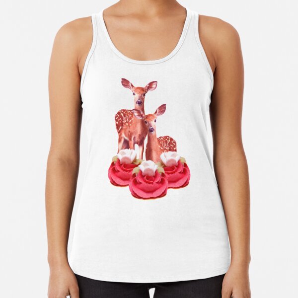 Pink Sugar Bambi by Alice Monber Racerback Tank Top